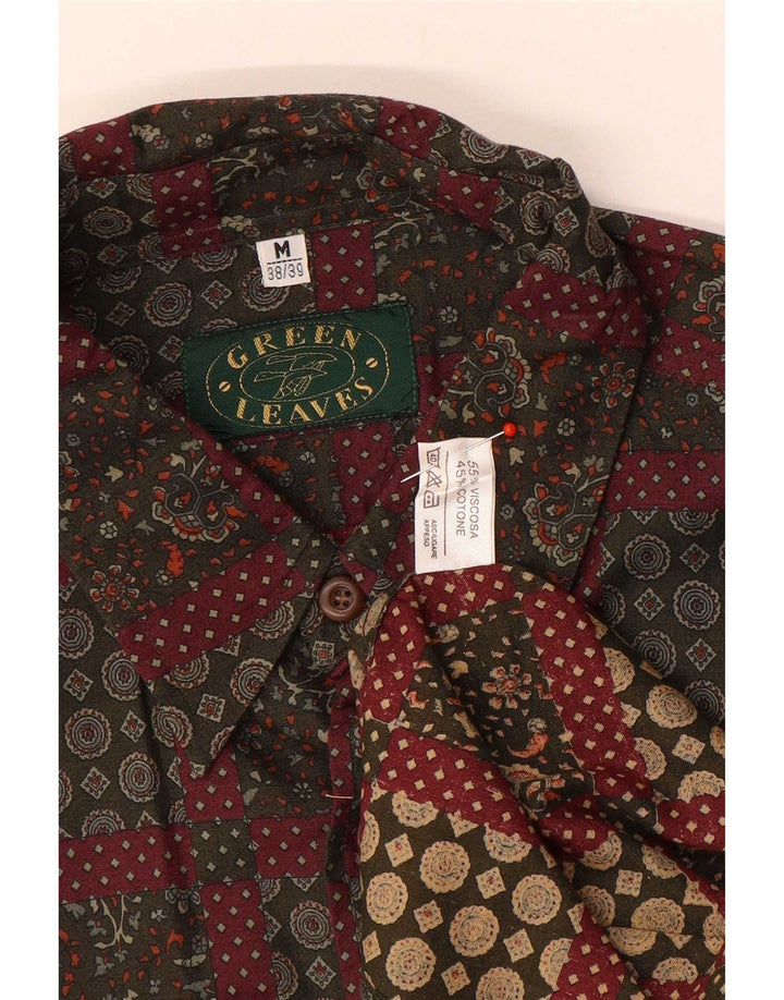 Ανδρικό πουκάμισο Green Leaves Μέγεθος 38/39 Medium Red Paisley Viscose