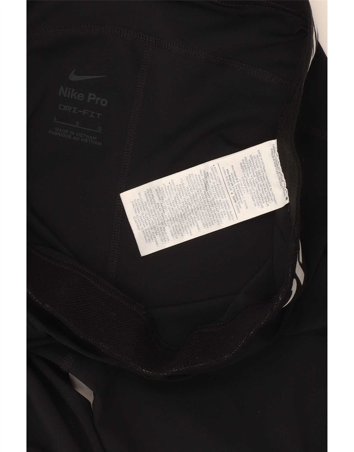 Γυναικείο κολάν Nike γραφικό Dri Fit μεγάλο μαύρο πολυεστέρα