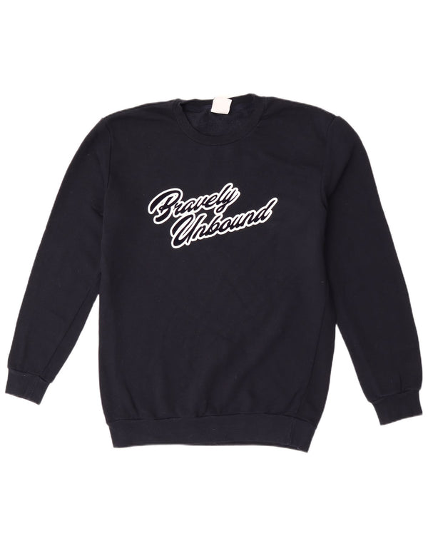 Ανδρικό γραφικό φούτερ Zara Jumper Medium Navy Blue βαμβακερό