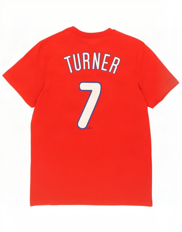 Μπλουζάκι Nike ανδρικό Philadelphia Phillies γραφικό μπλουζάκι μεσαίο κόκκινο βαμβακερό