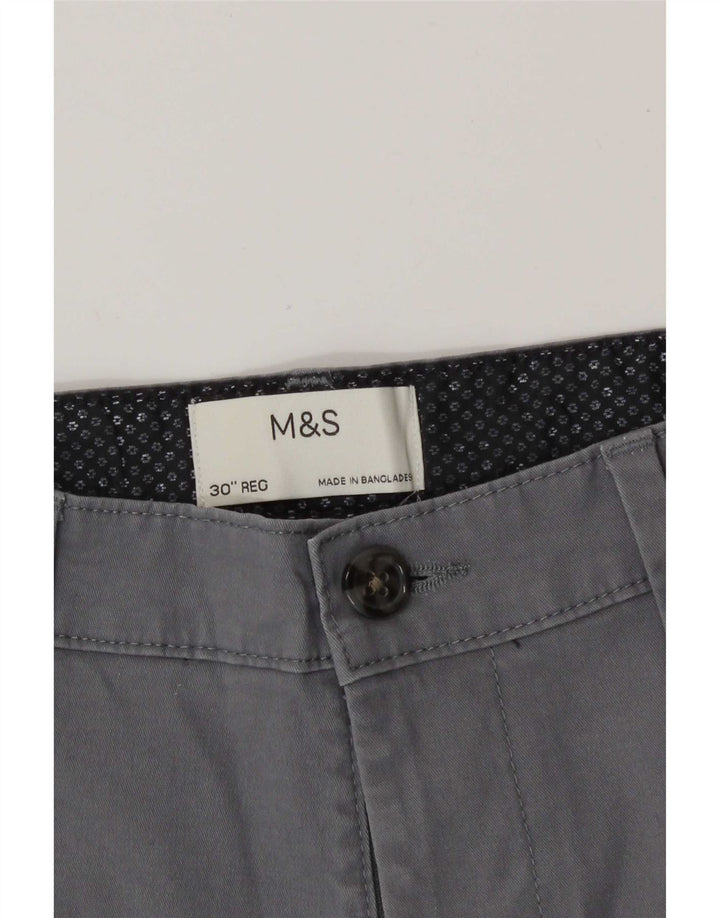 Ανδρικό σορτς Chino Marks & Spencer Medium W30 Γκρι βαμβακερό