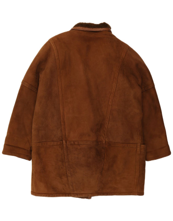 Vintage Γυναικείο Shearling Coat IT 42 Medium Brown Shearling