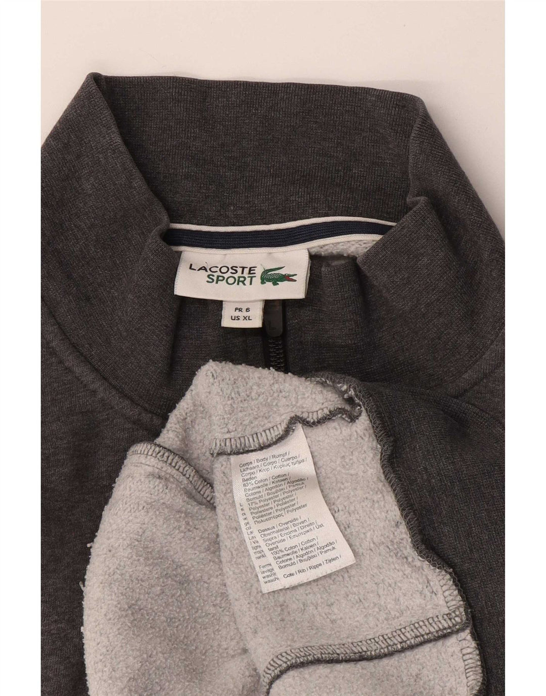 Ανδρική φόρμα Lacoste Top Jacket Size 6 XL Γκρι βαμβακερό