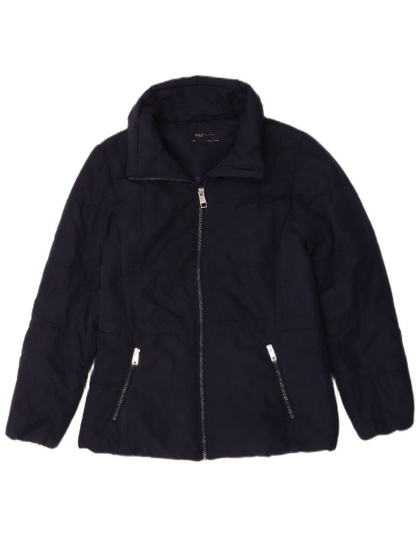 Marks & Spencer Γυναικείο μπουφάν με επένδυση UK 10 Small Navy Blue Polyester