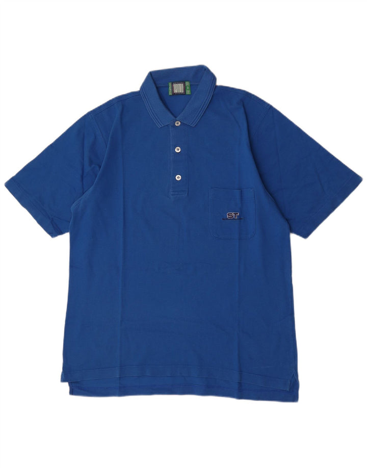 Sergio Tacchini Ανδρικό Πόλο Μπλουζάκι IT 50 Μεγάλο Μπλε Βαμβακερό