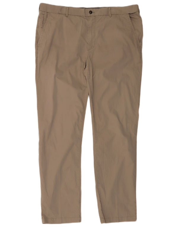 Marks & Spencer Ανδρικό Παντελόνι Chino Straight Blue Harbour W42 L35 Beige