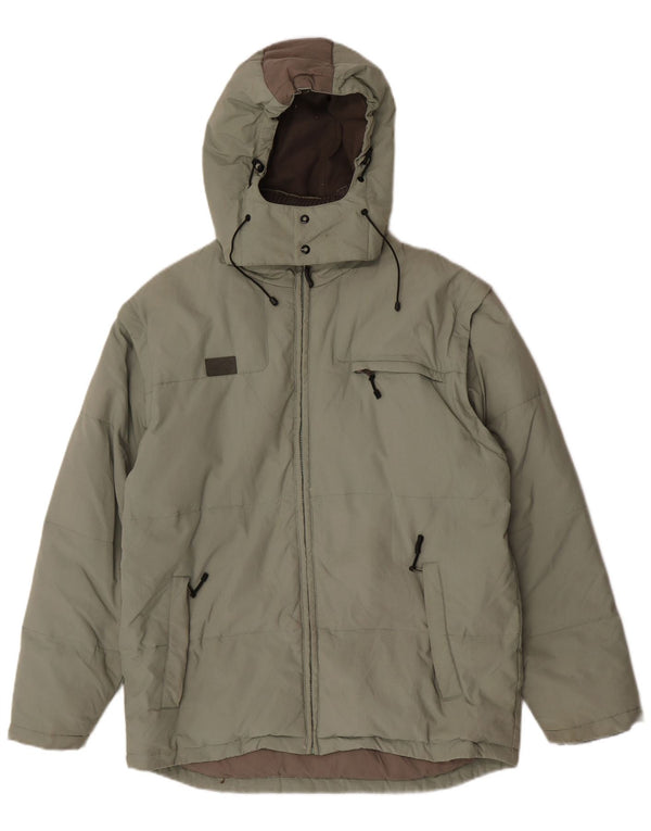Fila Ανδρικό μπουφάν με κουκούλα UK 40 Large Khaki Polyamide