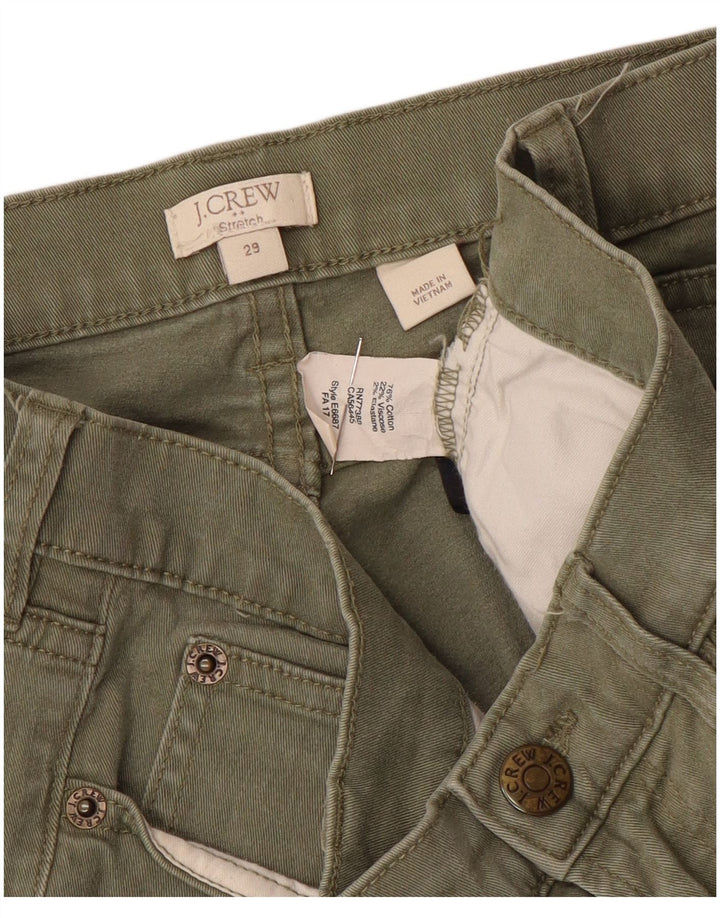 J. Crew Γυναικεία Skinny Jeans W29 L27 Χακί βαμβακερό