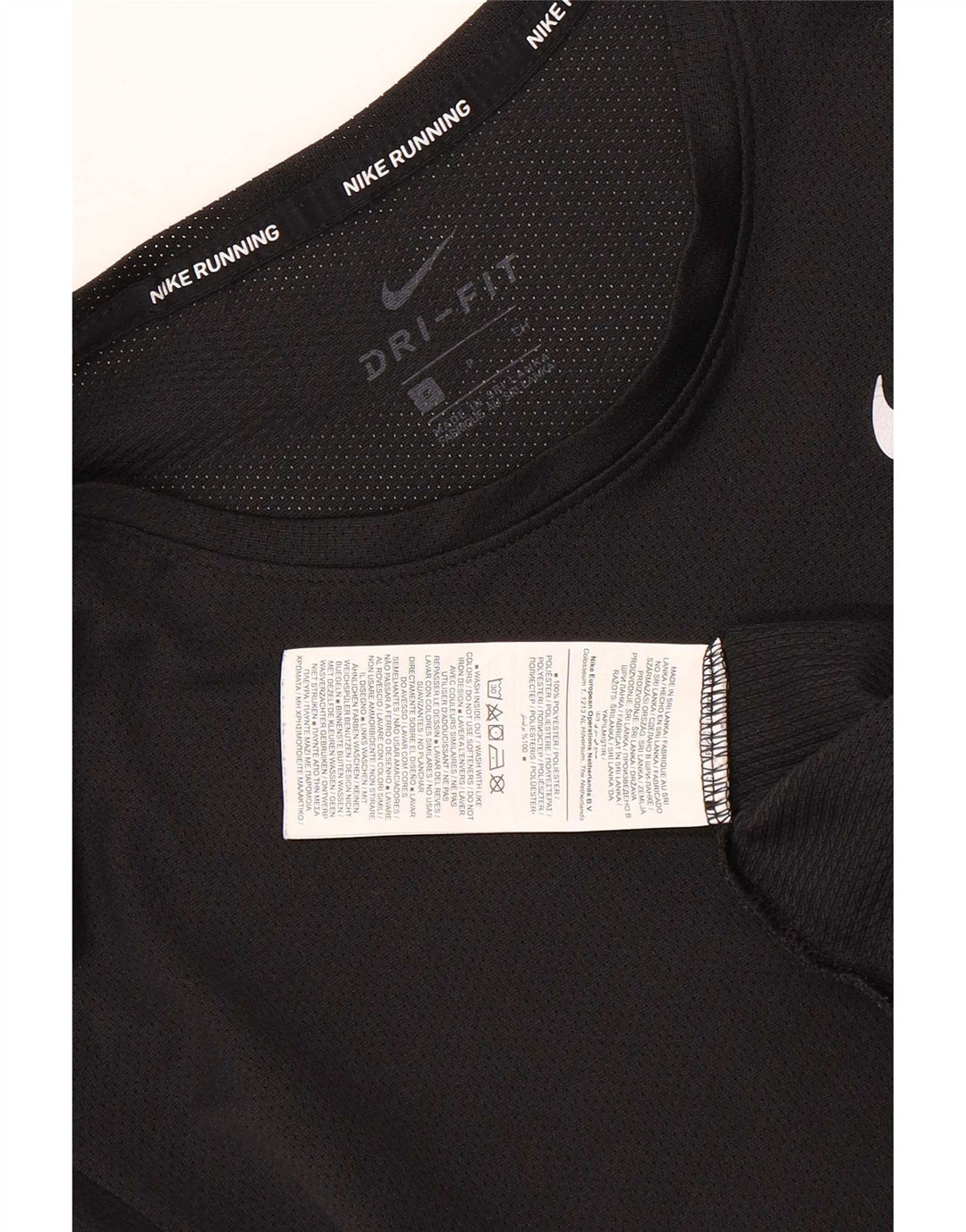 Γυναικείο μπλουζάκι Nike Dri Fit Top UK 10 Small Black Polyester