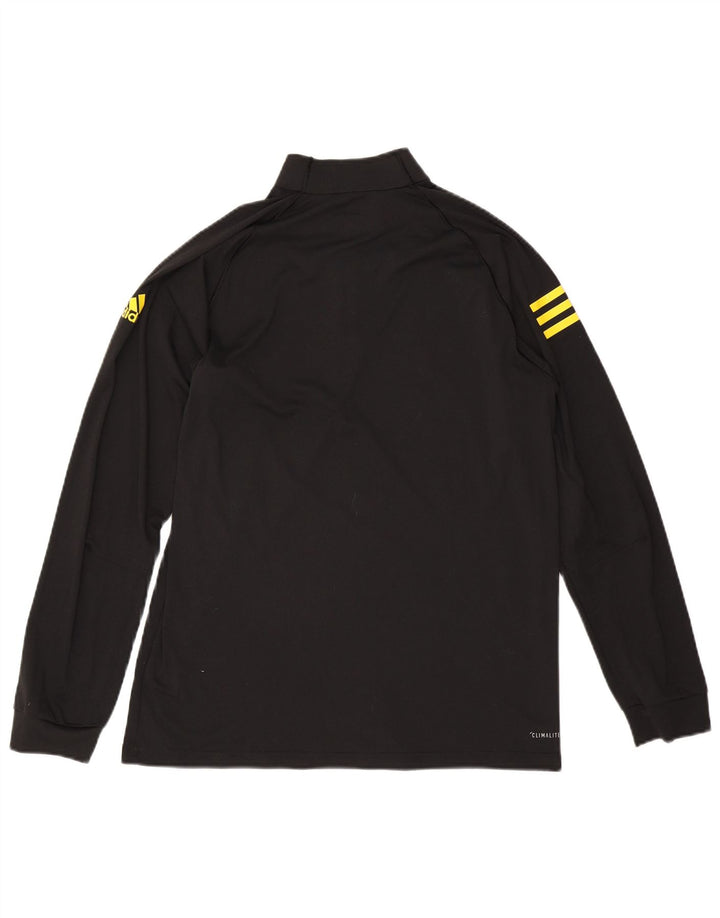 Ανδρική φόρμα αθλητικής φόρμας Adidas Climalite με φερμουάρ πουλόβερ στο επάνω μέρος, μεσαίο μαύρο