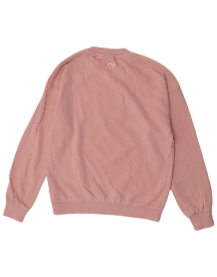 Fila Γυναικείο Φούτερ γραφικό Jumper UK 14 Μεσαίο Ροζ Βαμβακερό