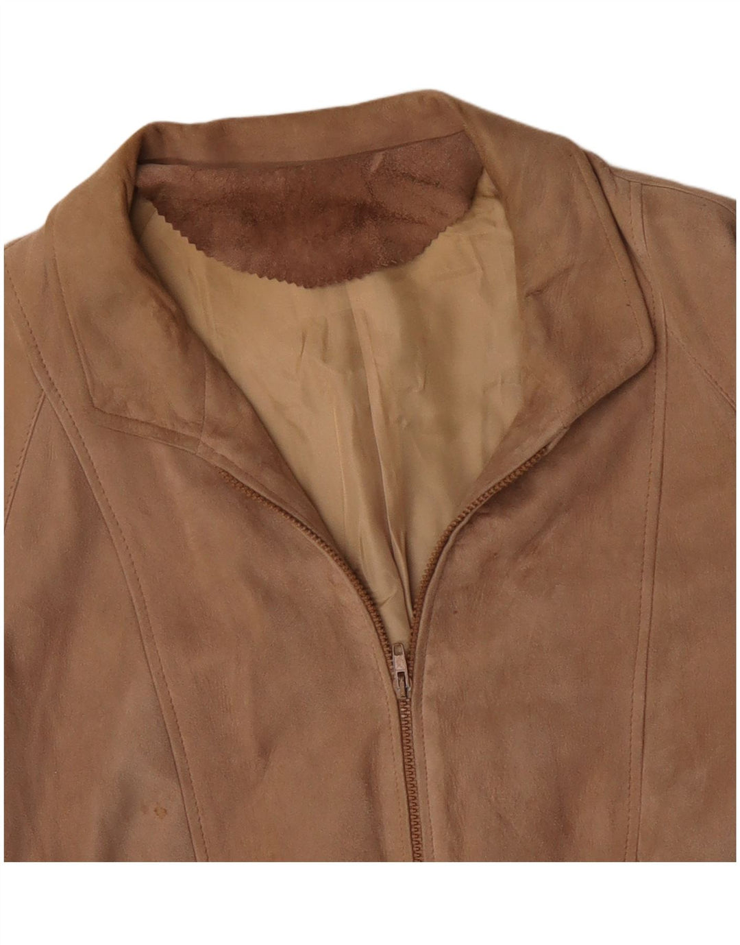 VINTAGE Ανδρικό Suede Bomber Jacket UK 42 XL Brown