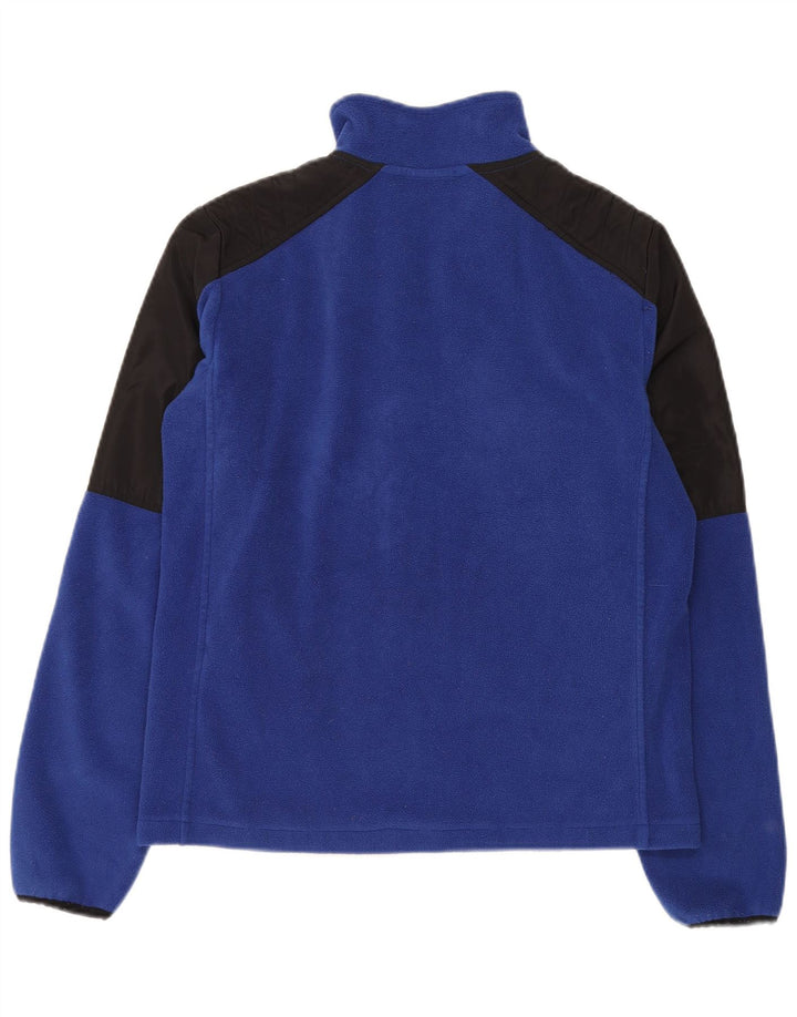 Calvin Klein Γυναικείο μπουφάν από γραφικά φλις UK 10 Small Blue Colourblock