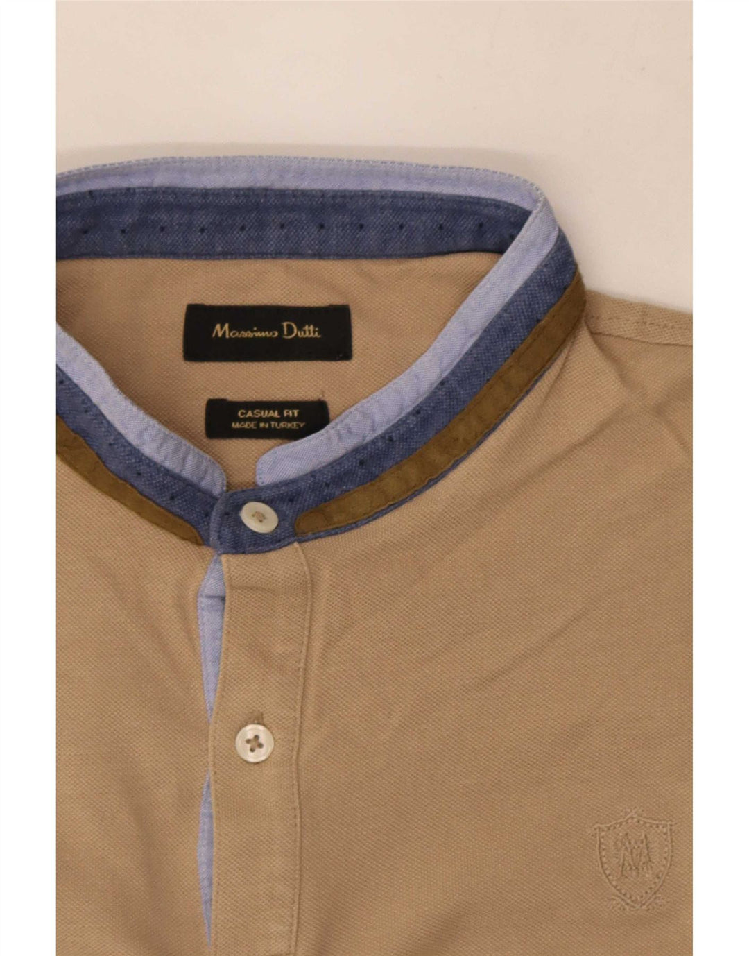 Massimo Dutti Ανδρικό πουκάμισο Polo Casual Fit μεγάλο μπεζ