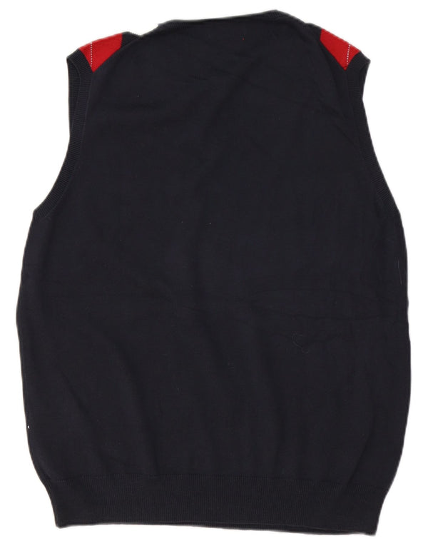 Kappa Ανδρικό γιλέκο Tank Top Large Navy Blue Argyle/Diamond Cotton