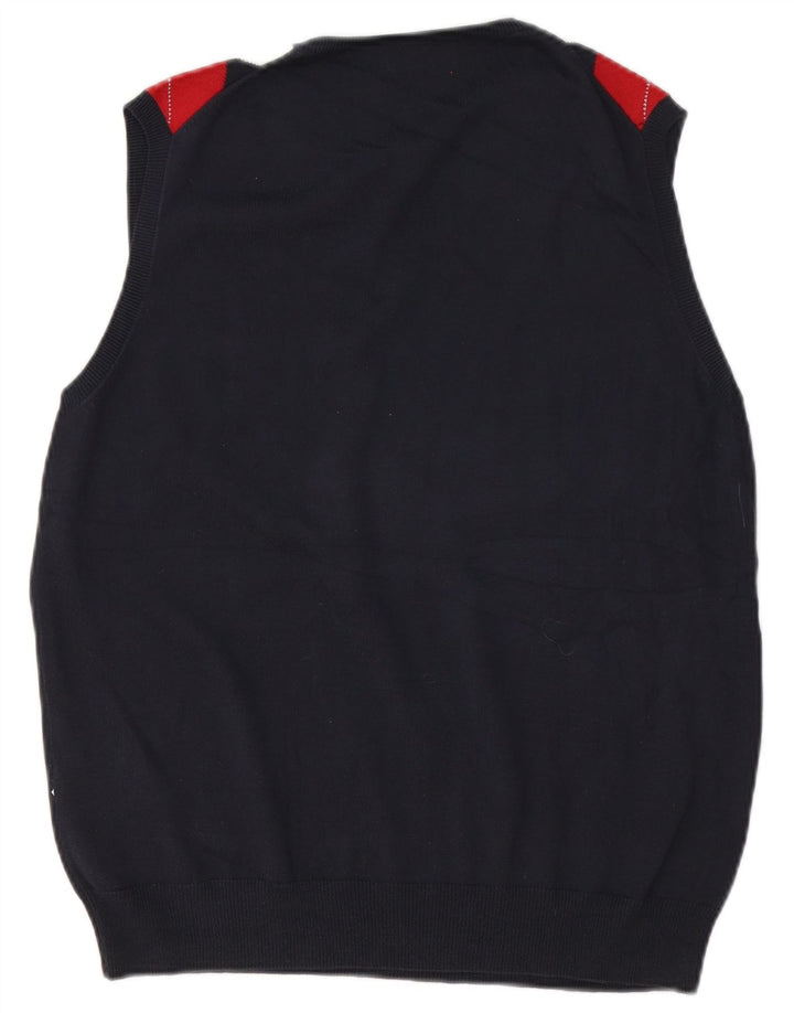 Kappa Ανδρικό γιλέκο Tank Top Large Navy Blue Argyle/Diamond Cotton