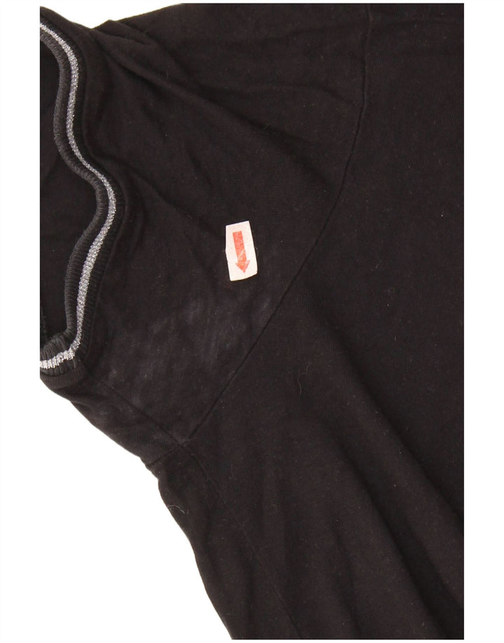 GUESS Γυναικείο γραφικό μπλουζάκι τοπ UK 6 XS μαύρο