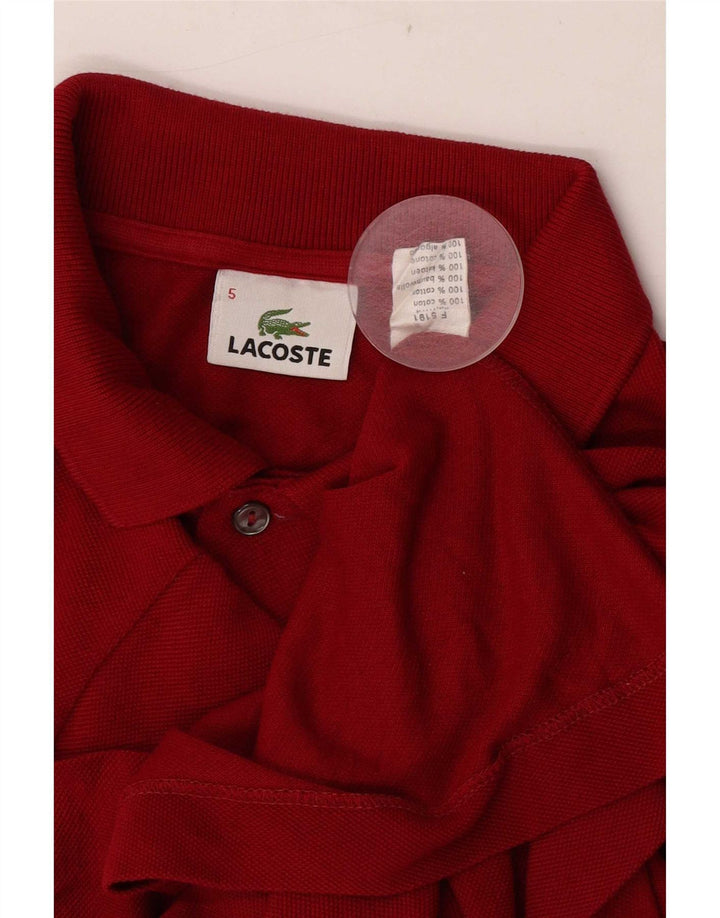 Ανδρικό πουκάμισο πόλο Lacoste, μέγεθος 5, μεγάλο κόκκινο βαμβακερό