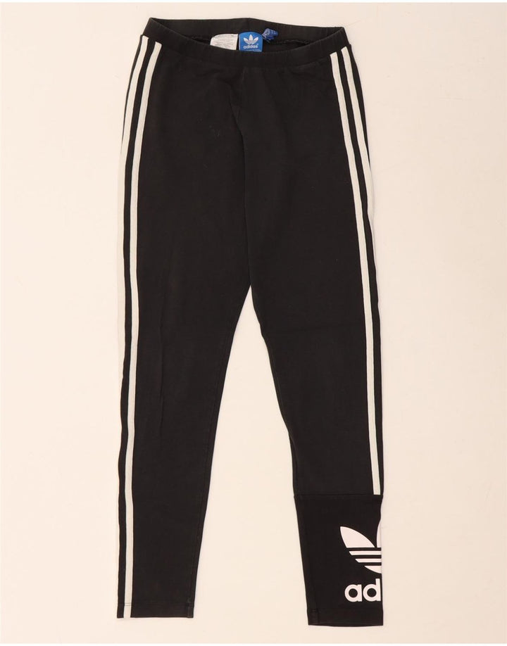 Γυναικεία γραφικά κολάν ADIDAS UK 10 Small Black Cotton
