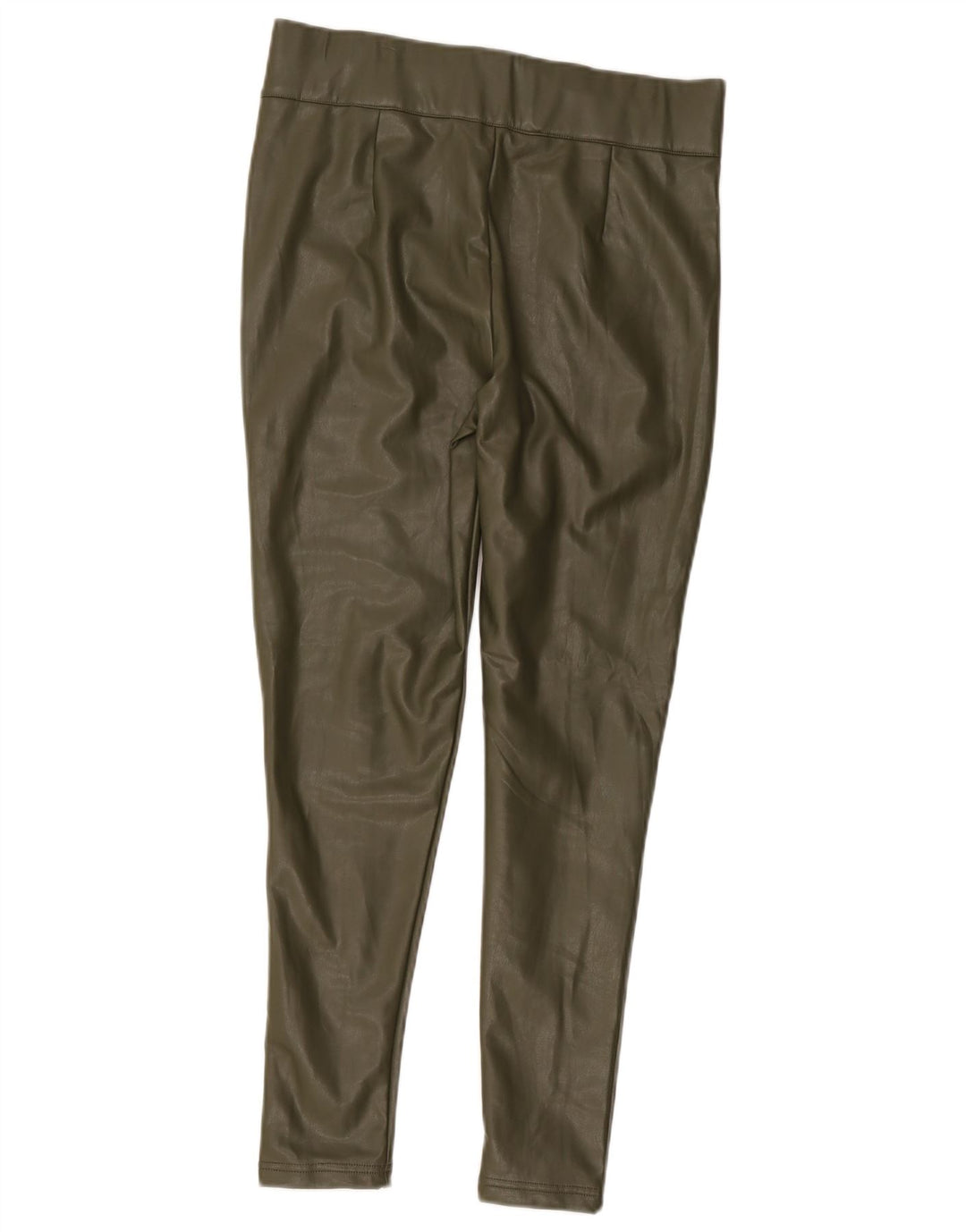 Marks & Spencer Γυναικεία κολάν από συνθετικό δέρμα UK 12 Medium Khaki Polyester