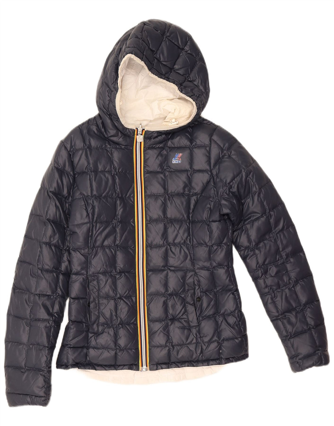 K-Way Girls Hooded Jacket 7-8 Years Navy Blue