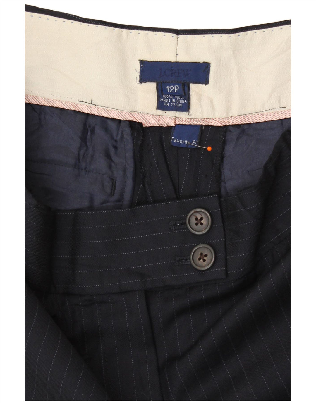 J. CREW Αγαπημένο γυναικείο παντελόνι Chino US 12 Large W32 L29 Navy Blue
