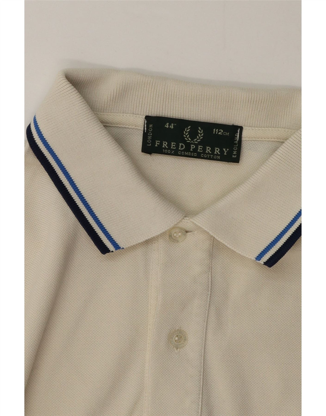 Fred Perry Ανδρικό πουκάμισο πόλο, μεσαίο λευκό βαμβακερό ριγέ