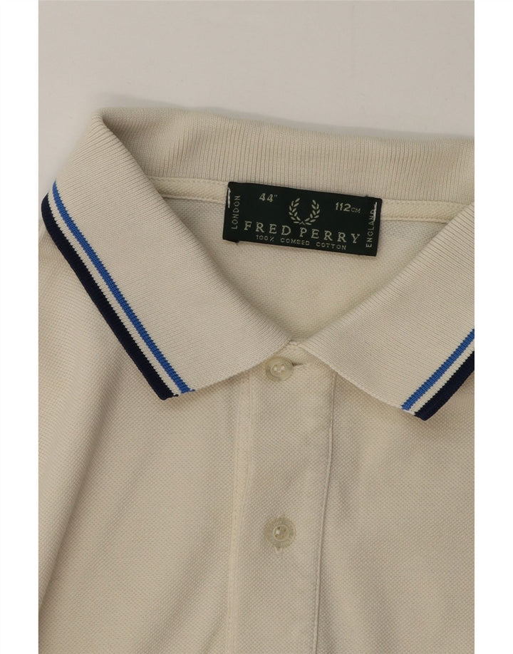 Fred Perry Ανδρικό πουκάμισο πόλο, μεσαίο λευκό βαμβακερό ριγέ