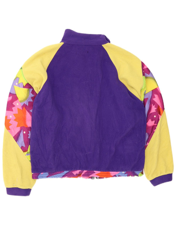 Vintage Ανδρικό Fleece Jacket UK 42 XL Purple Colourblock Πολυεστέρας