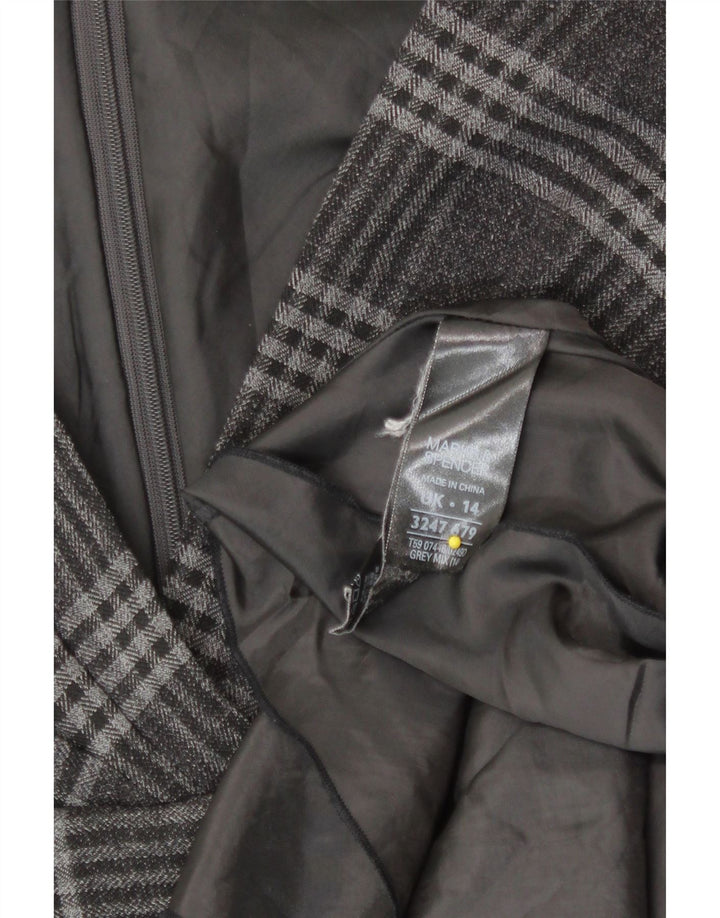 Γυναικείο φόρεμα με θήκη Marks & Spencer UK 14 Medium Grey Check Polyester
