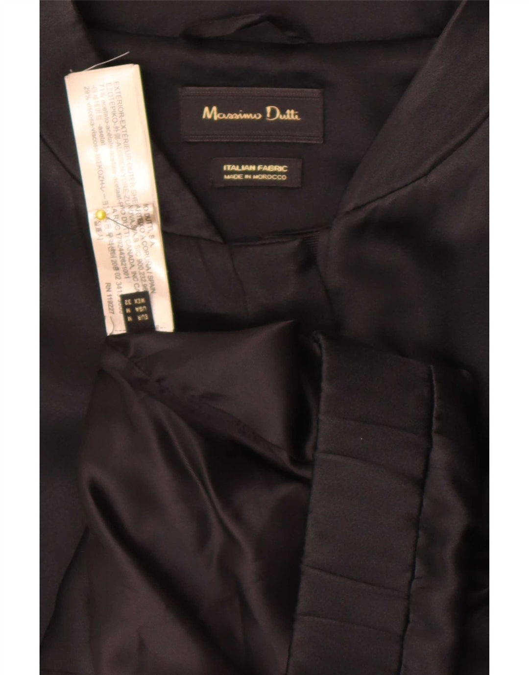 Massimo Dutti Γυναικείο Bomber Jacket UK 38 Medium Black Acetate