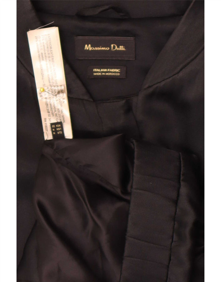 Massimo Dutti Γυναικείο Bomber Jacket UK 38 Medium Black Acetate