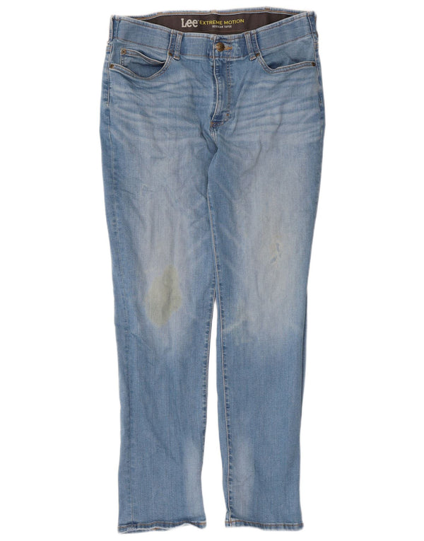 Lee Mens Extreme Motion Regular Tapered Jeans W36 L32 Μπλε βαμβακερό