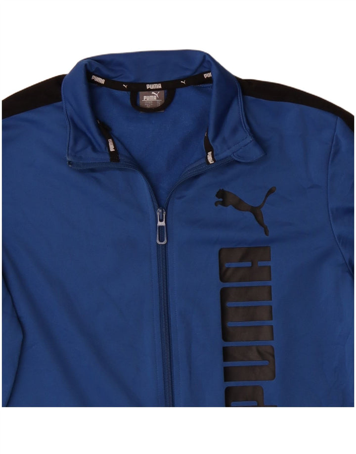 Puma Boys Graphic αθλητική φόρμα Top Jacket 15-16 Years Blue Colourblock