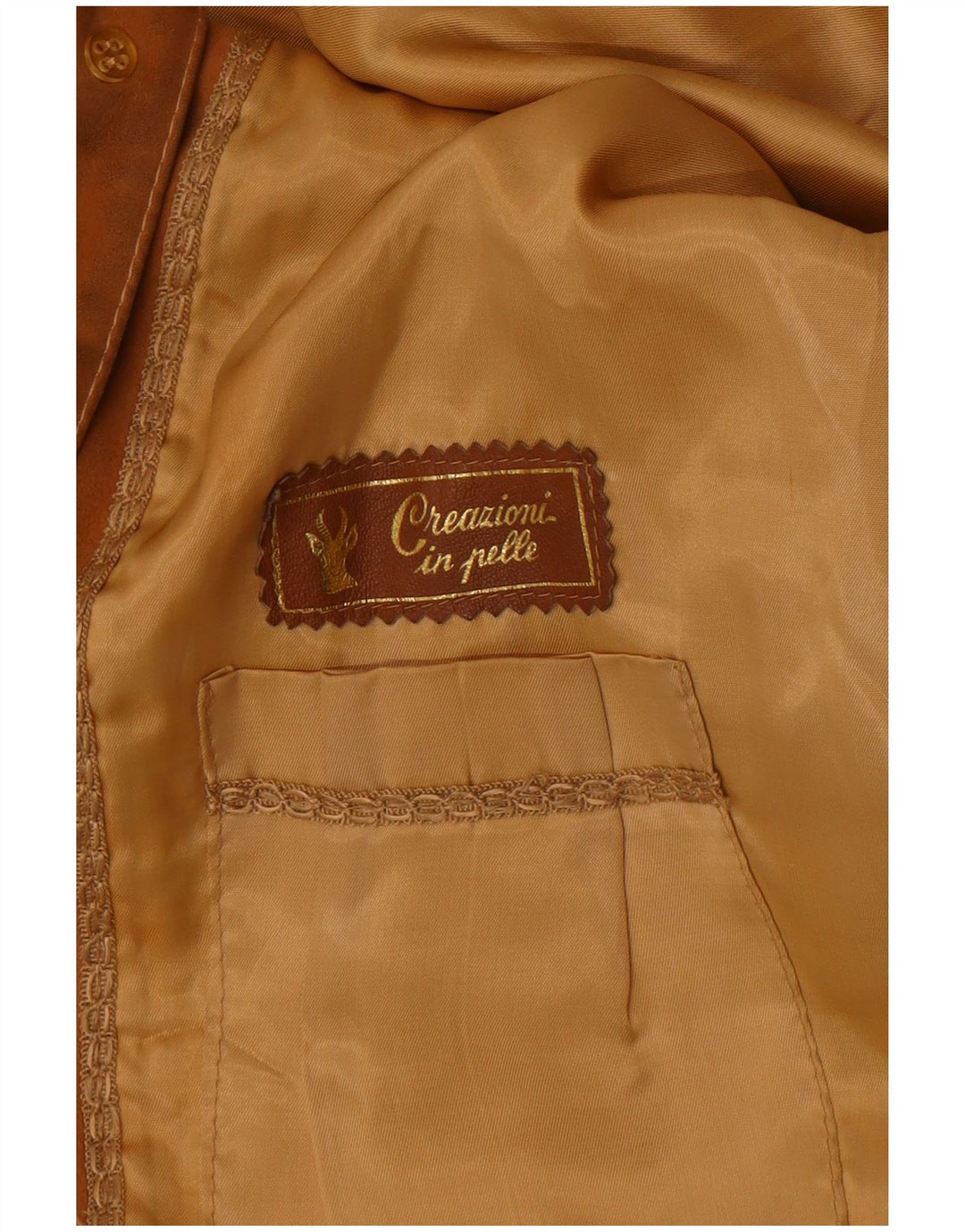 Vintage γυναικείο σουέτ σακάκι με 3 κουμπιά UK 14 Medium Beige