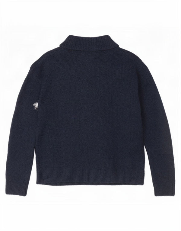 Marks & Spencer Γυναικείο πουλόβερ με λαιμό χελώνα UK 10 Small Navy Blue