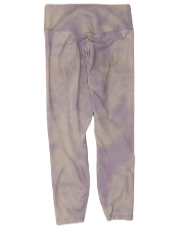 Γυναικεία Nike Dri Fit Capri Leggings UK 8 Small Purple Tie Dye Polyester