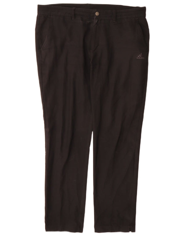 Γυναικείο κανονικό παντελόνι Chino Adidas W34 L30 μαύρο πολυεστέρα