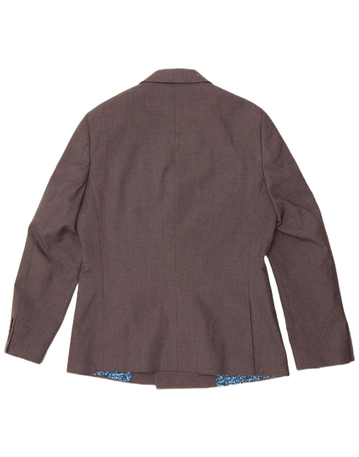 Ανδρικό σακάκι με διπλό στήθος Penguin UK 40 Large Grey Houndstooth