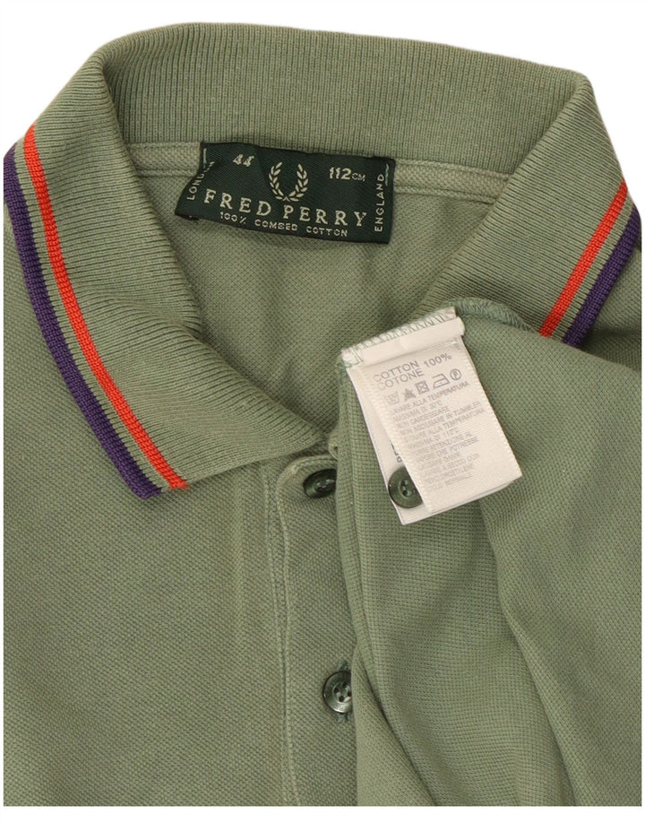 FRED PERRY Ανδρικό Πόλο Μπλουζάκι Μεσαίο Πράσινο Βαμβακερό