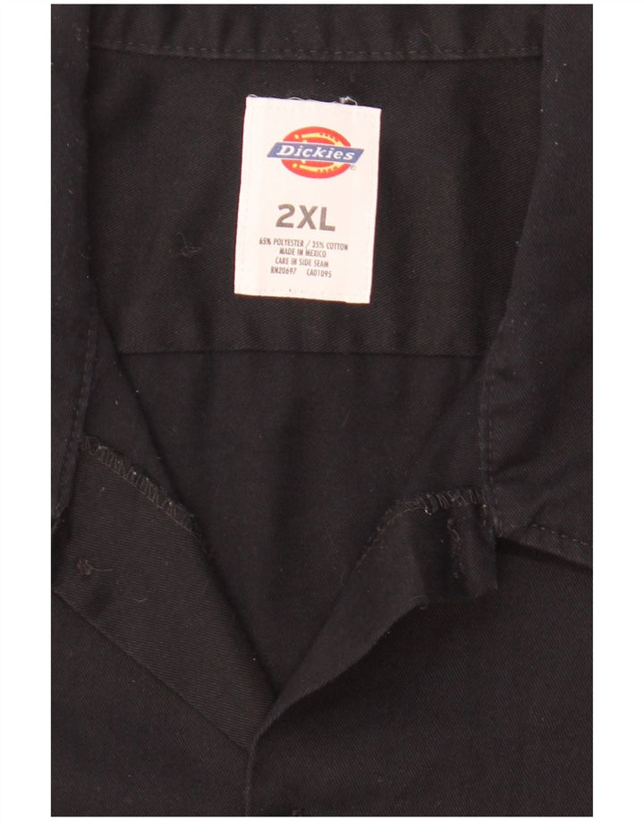 DICKIES Ανδρικό κοντομάνικο πουκάμισο 2XL μαύρο πολυεστέρα