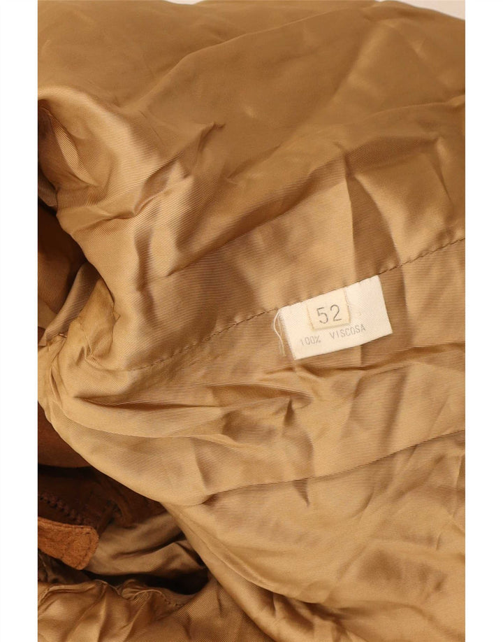 Vintage Ανδρικό Military Suede Bomber Jacket IT 52 XL Brown