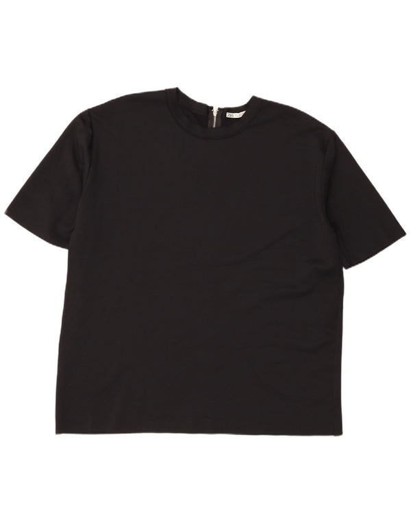 Zara Γυναικείο T-Shirt Top UK 16 Large Black