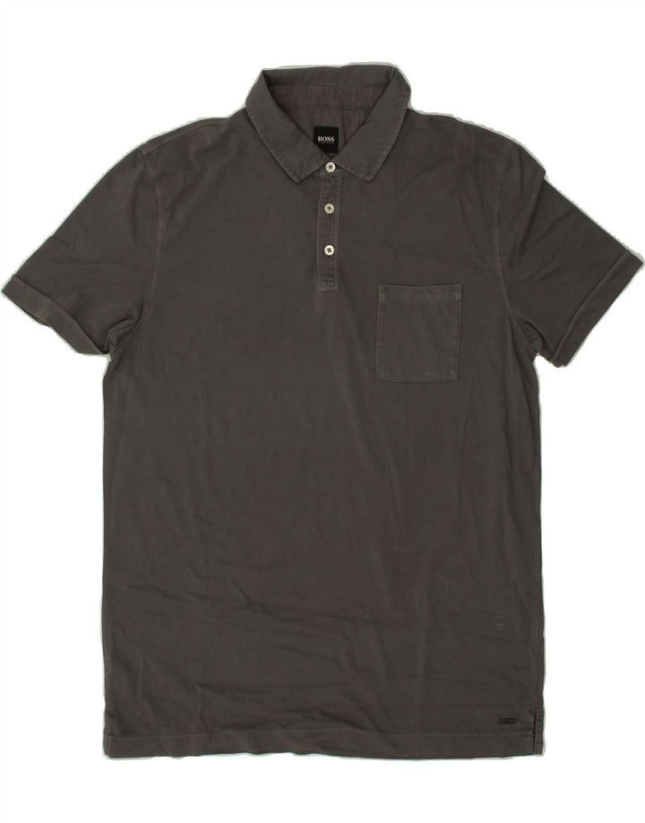 HUGO BOSS Mens Polo Shirt Medium Grey Vintage Hugo Boss and Second-Hand Hugo Boss from Messina Hembry 