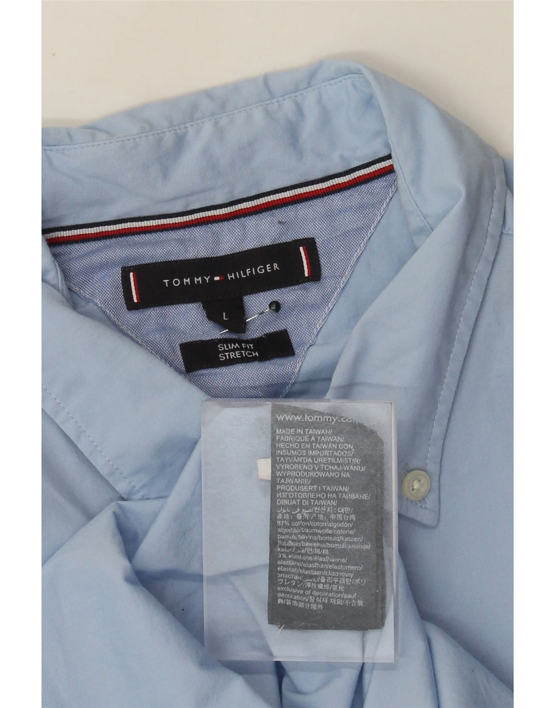 Ανδρικό πουκάμισο Tommy Hilfiger Slim Fit Large Blue