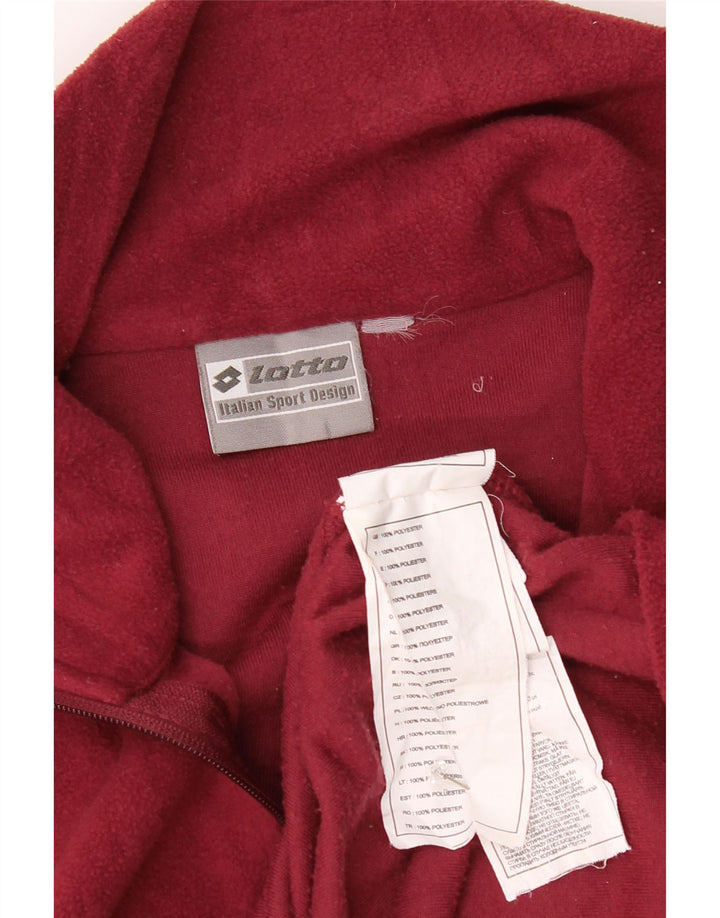 Lotto Ανδρικό φερμουάρ Fleece Jumper Μεσαίου Κόκκινου Πολυεστέρα