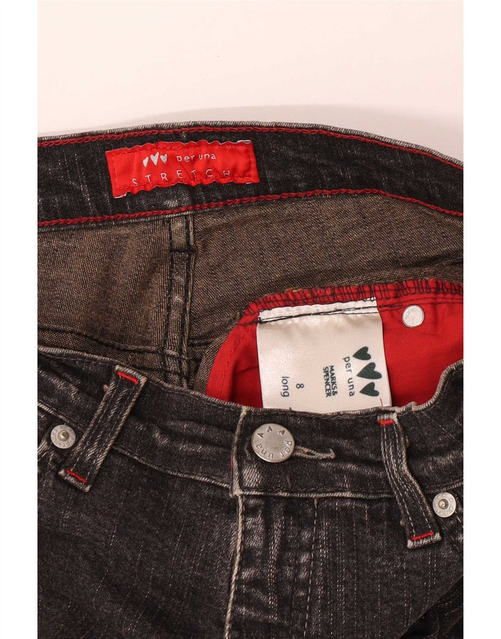 Γυναικεία Marks & Spencer Per Una Bootcut Jeans UK 8 Small W26 L32 Grey Cotton