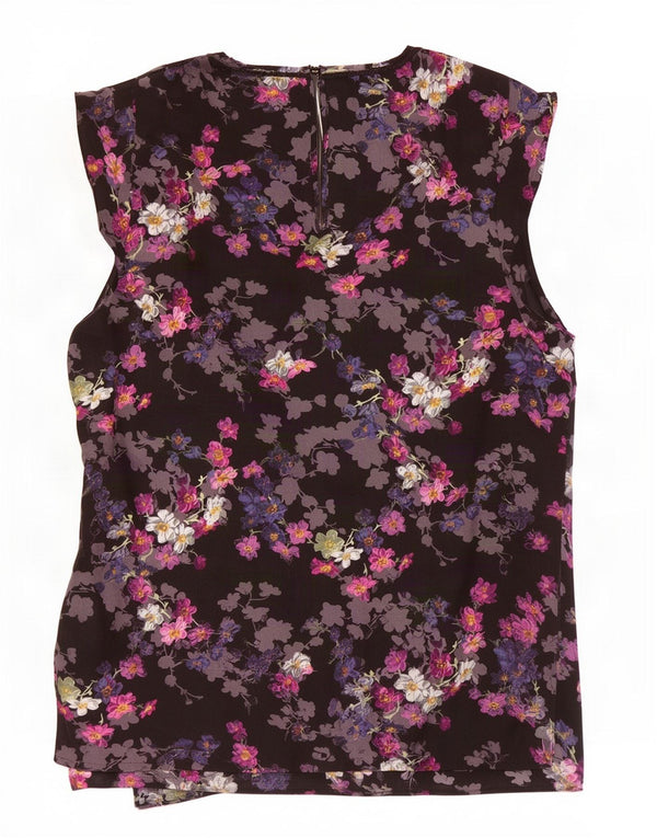 Γυναικεία μπλούζα Oasis Top UK 12 Μεσαίο Μαύρο Floral Πολυεστέρας