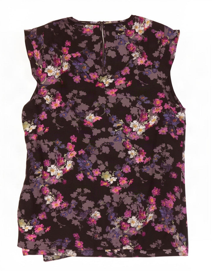 Γυναικεία μπλούζα Oasis Top UK 12 Μεσαίο Μαύρο Floral Πολυεστέρας