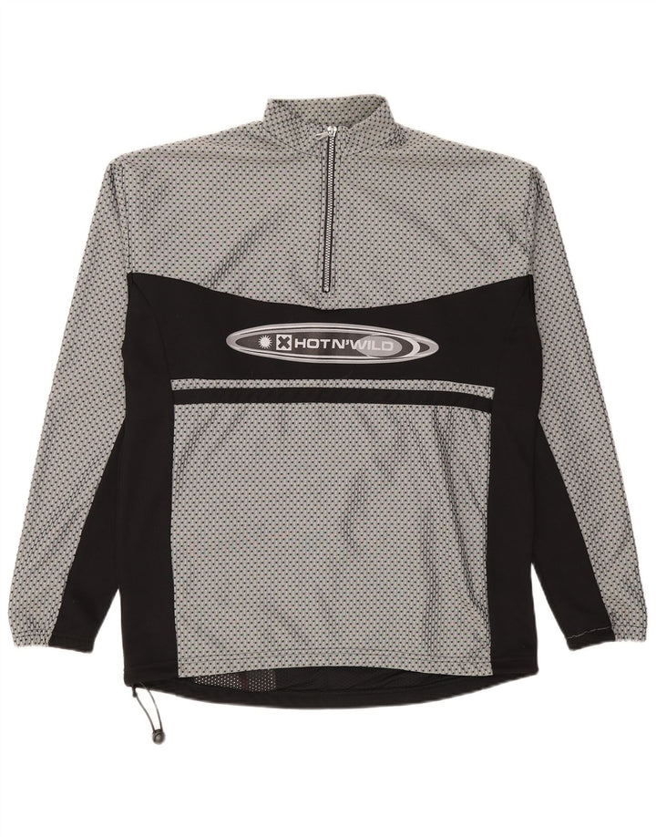 Ανδρική φόρμα Vintage γραφικό πουλόβερ Top IT 50 Medium Grey Colourblock